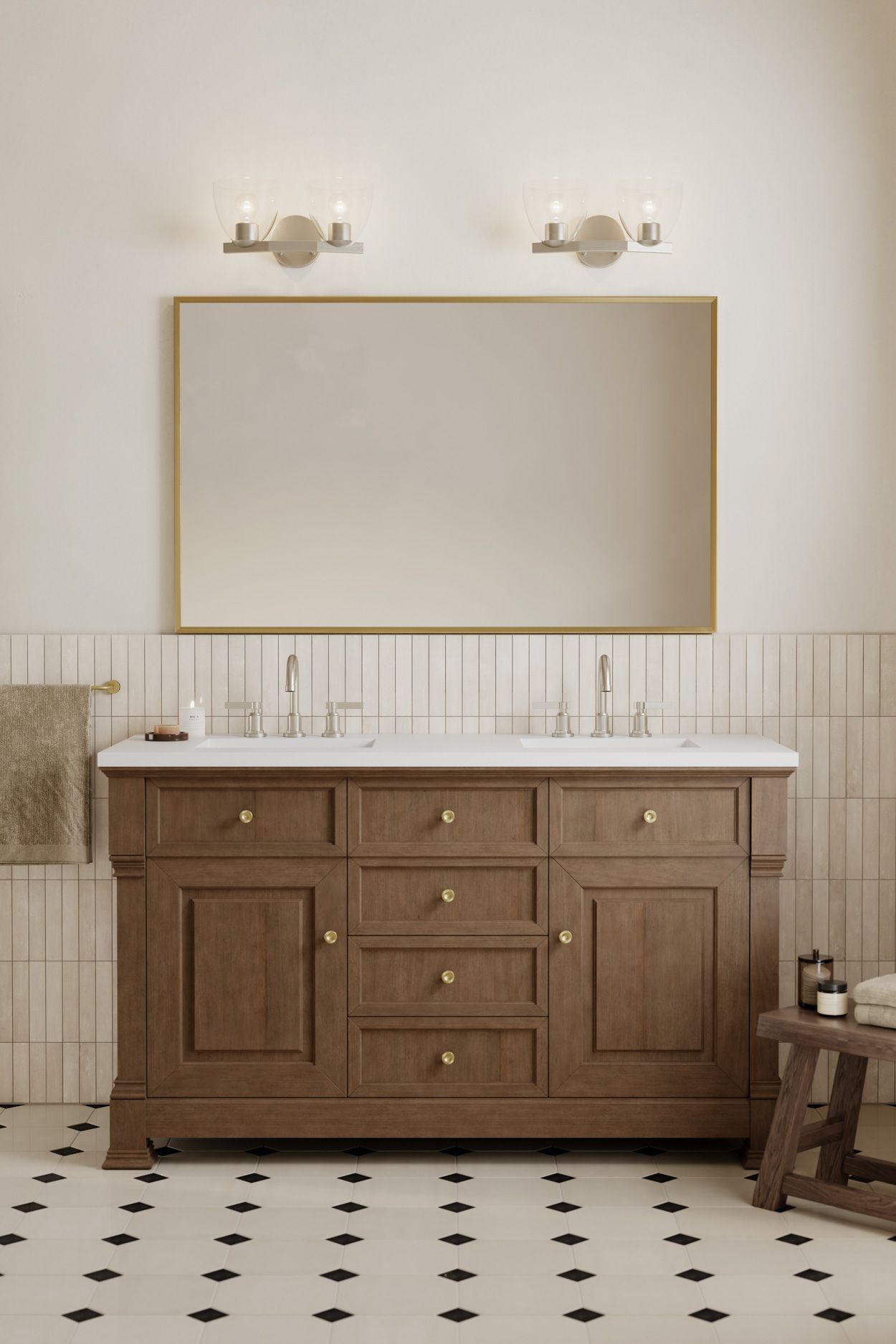 Image 4 Minka Lavery Noellea 2-Lt 15.25-in Brushed Nickel Vanity Light with Shade more views