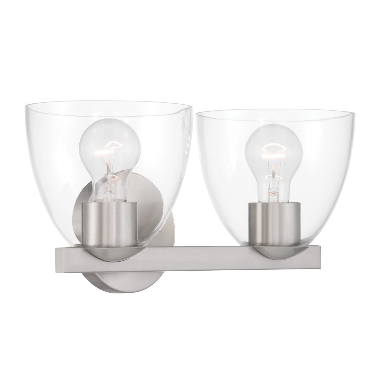 Image 5 Minka Lavery Noellea 2-Lt 15.25-in Brushed Nickel Vanity Light with Shade more views