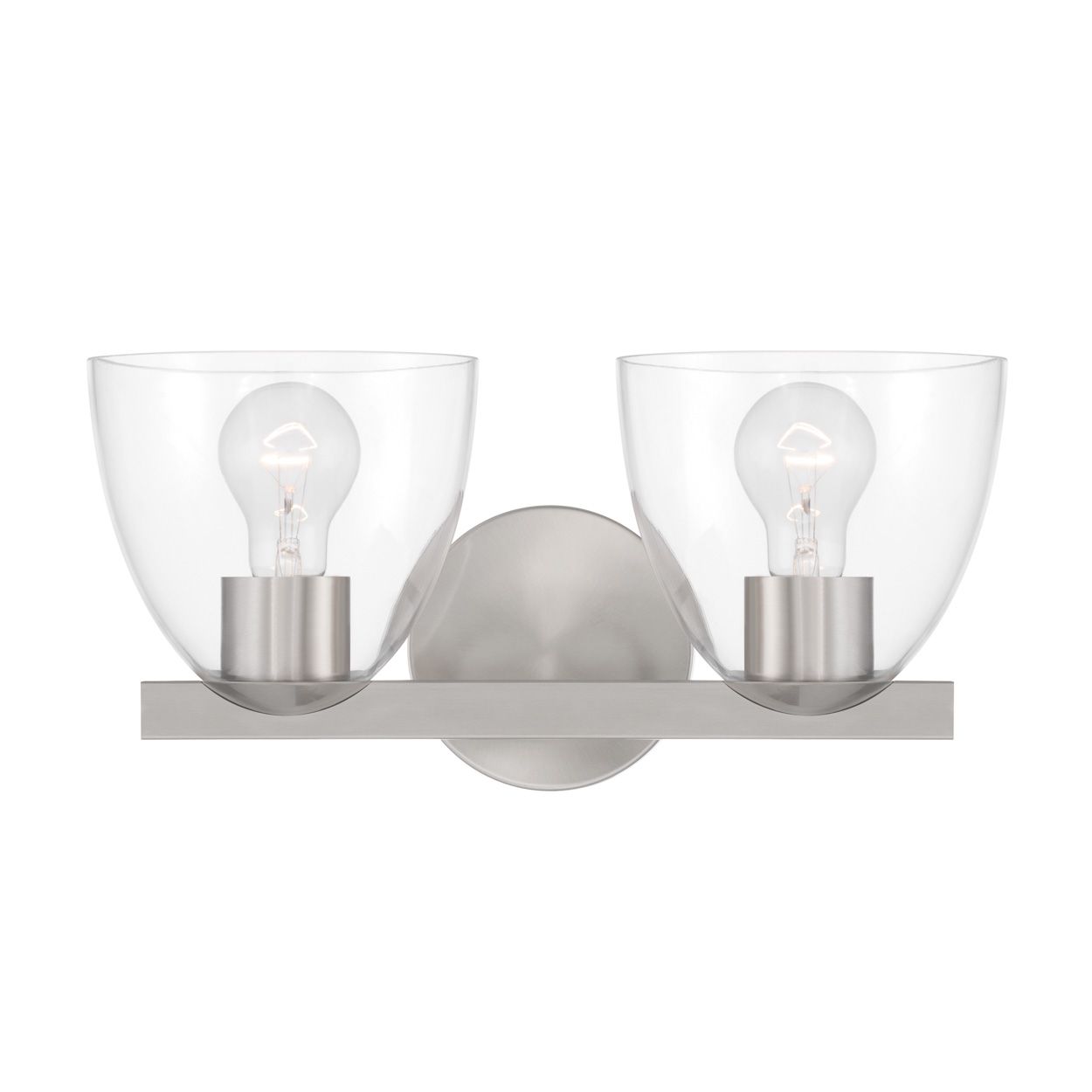 Image 6 Minka Lavery Noellea 2-Lt 15.25-in Brushed Nickel Vanity Light with Shade more views