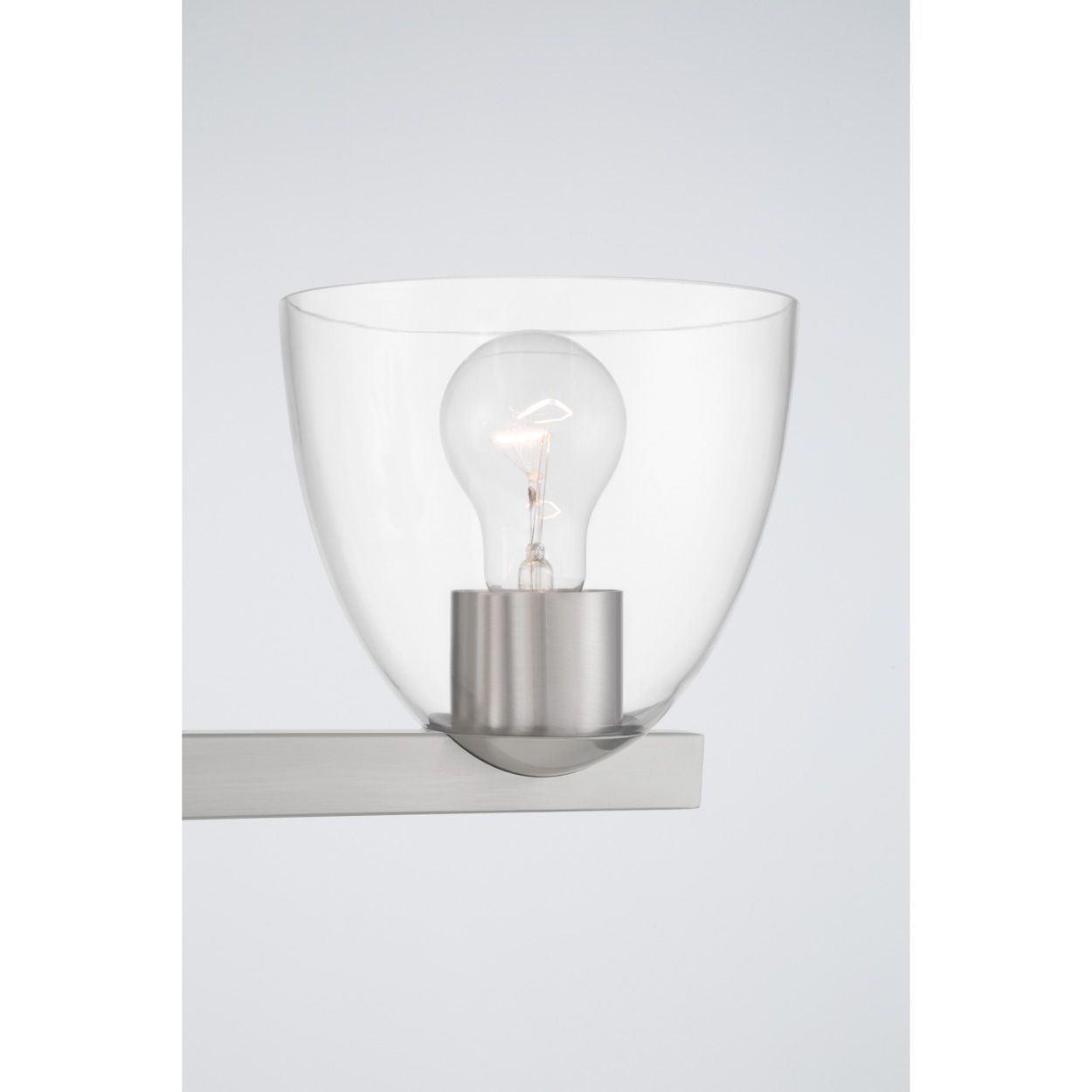 Image 5 Minka Lavery Noellea 3-Light 23.5-in Brush Nickel Vanity Light with Shade more views