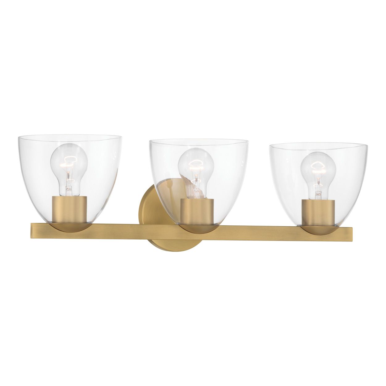 Image 3 Minka Lavery Noellea 3-Light 23.5-in Legacy Brass Vanity Light with Shades more views