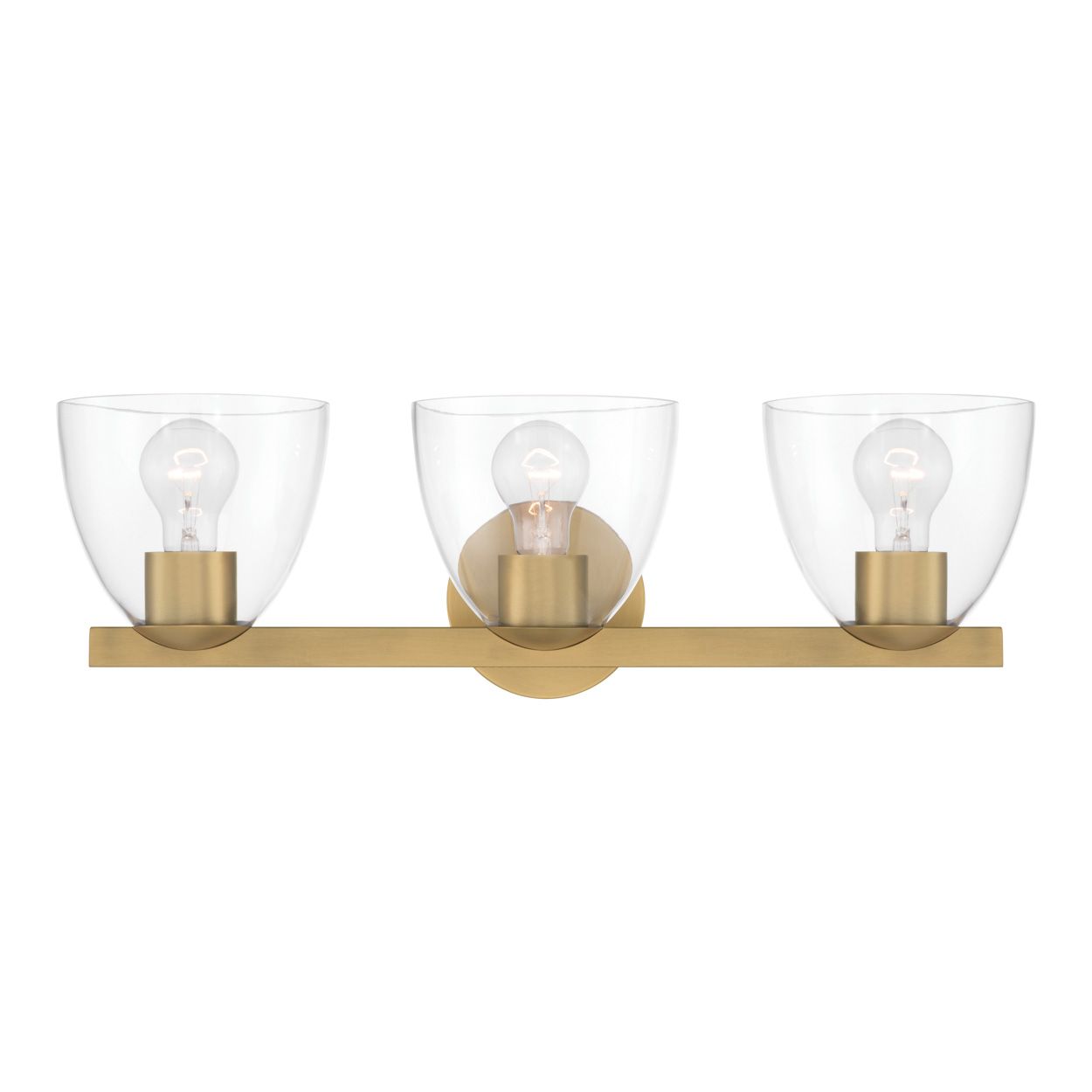 Image 7 Minka Lavery Noellea 3-Light 23.5-in Legacy Brass Vanity Light with Shades more views