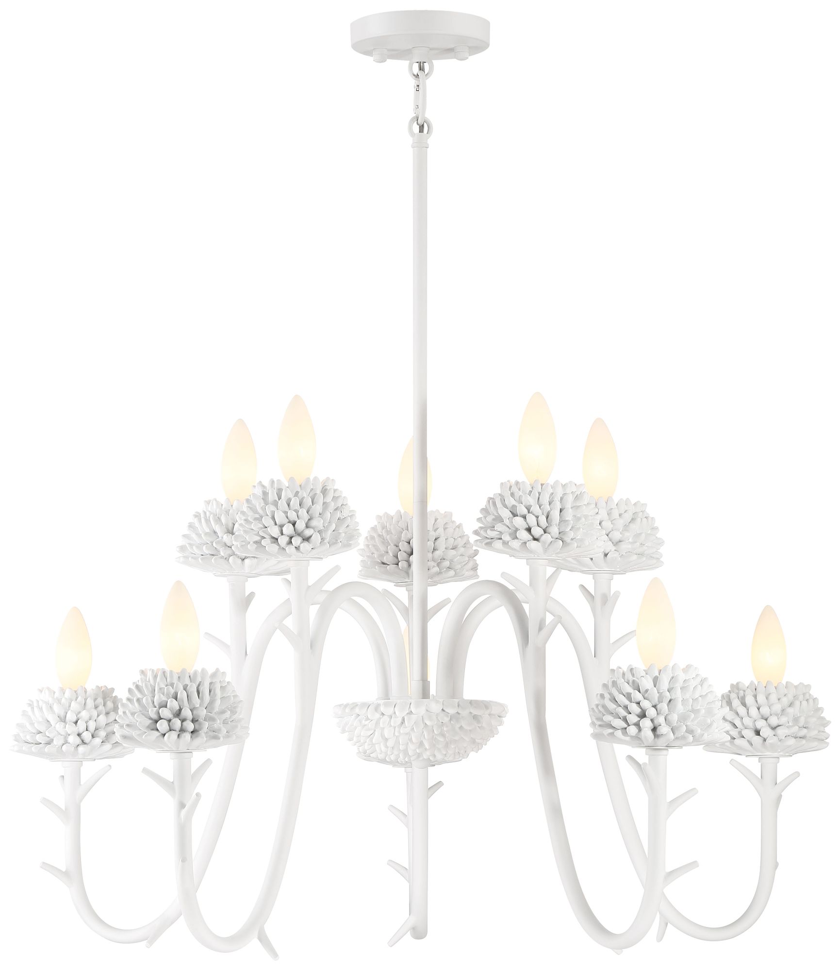 Minka-Lavery North Fork 10-Light Sand White Chandelier