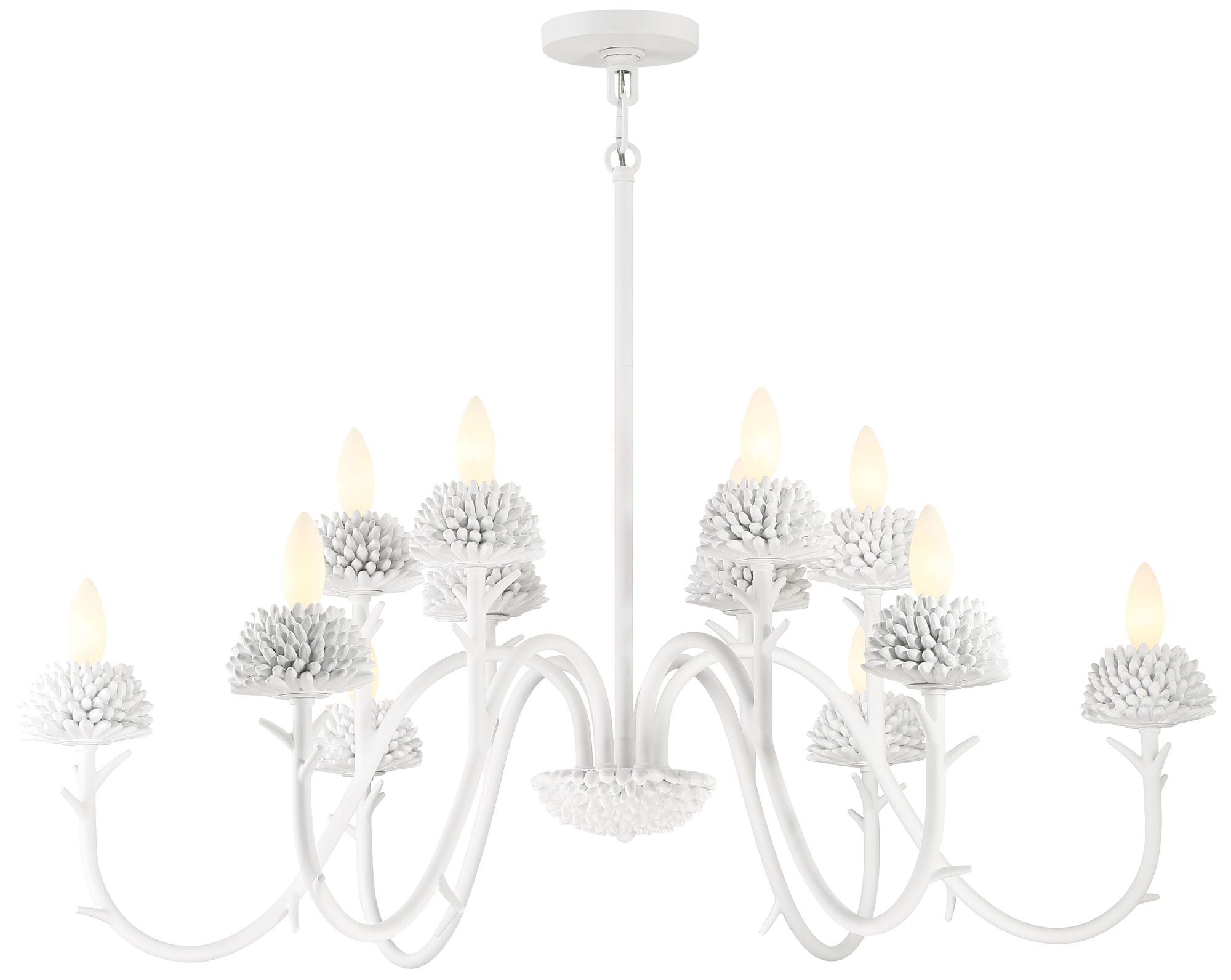 Minka-Lavery North Fork 12-Light Sand White Chandelier