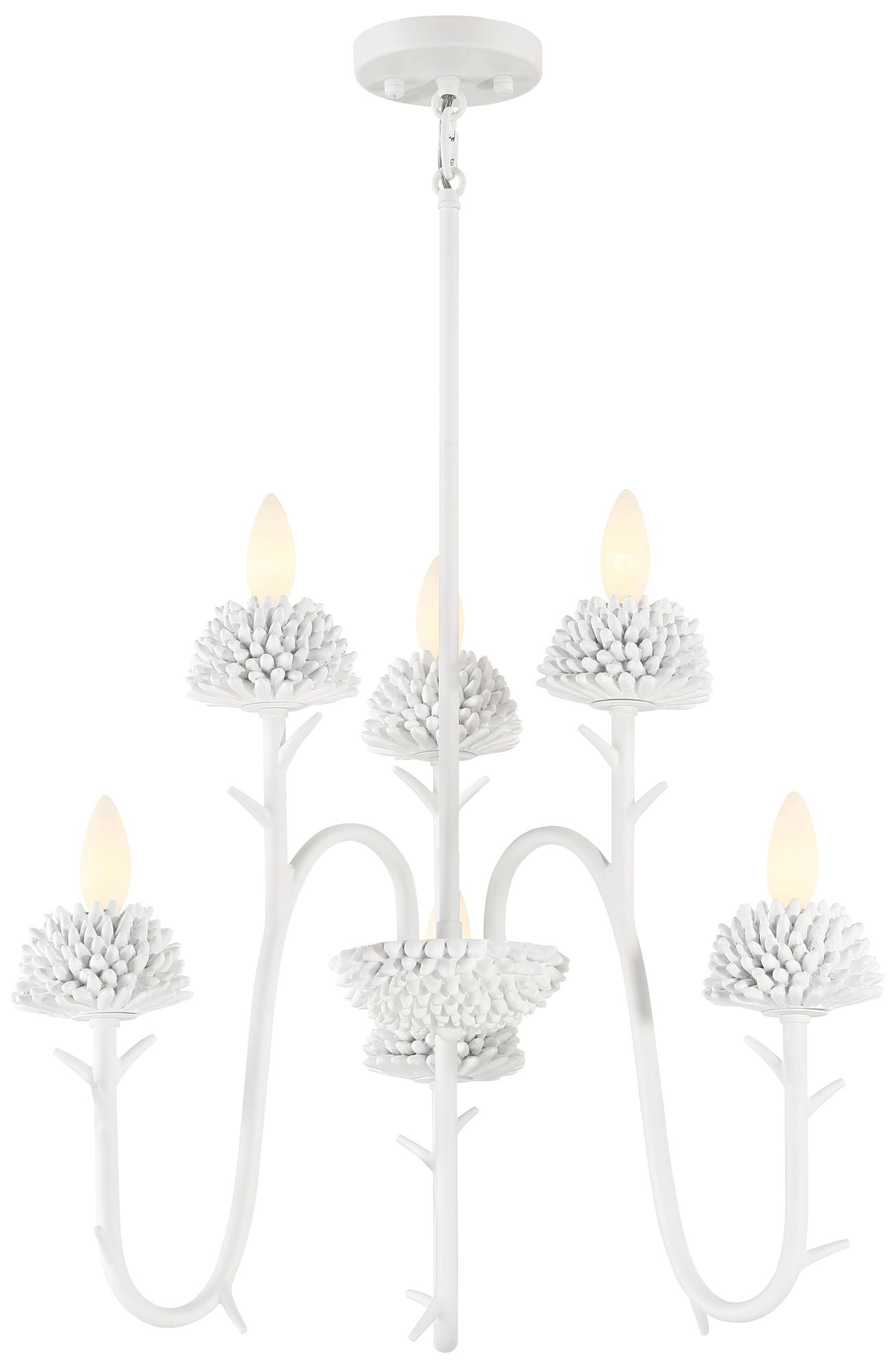 Minka-Lavery North Fork 6-Light Sand White Chandelier