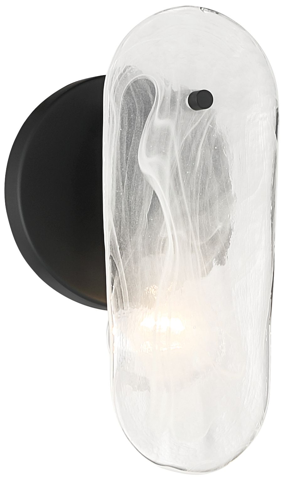 Minka Lavery Oldmill 1-Light 5-in Dark Matte Black Wall Sconce with Shade