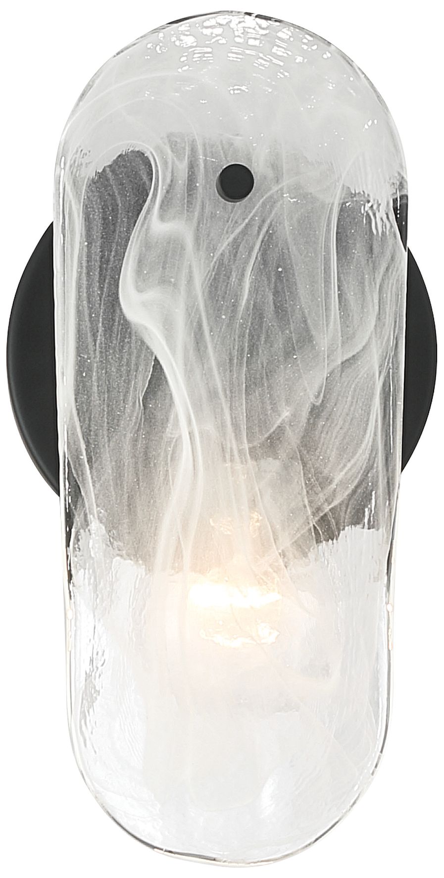 Minka Lavery Oldmill 1-Light 5-in Dark Matte Black Wall Sconce with Shade