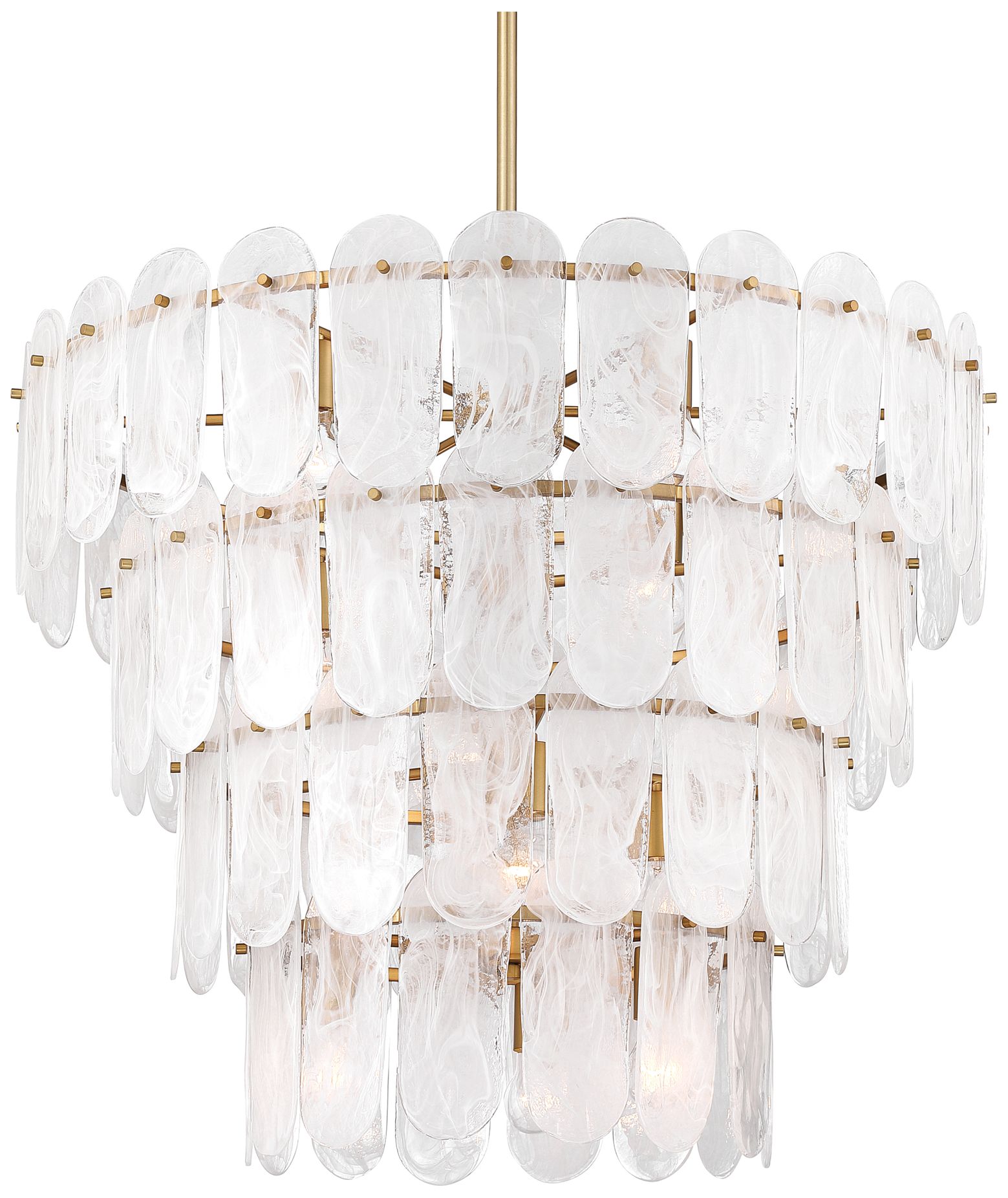 Minka Lavery Oldmill 15-Light 37-in Legacy Brass Pendant with Glass Shades
