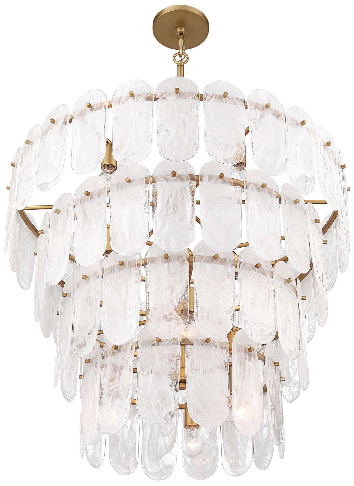 Image 5 Minka Lavery Oldmill 15-Light 37-in Legacy Brass Pendant with Glass Shades more views