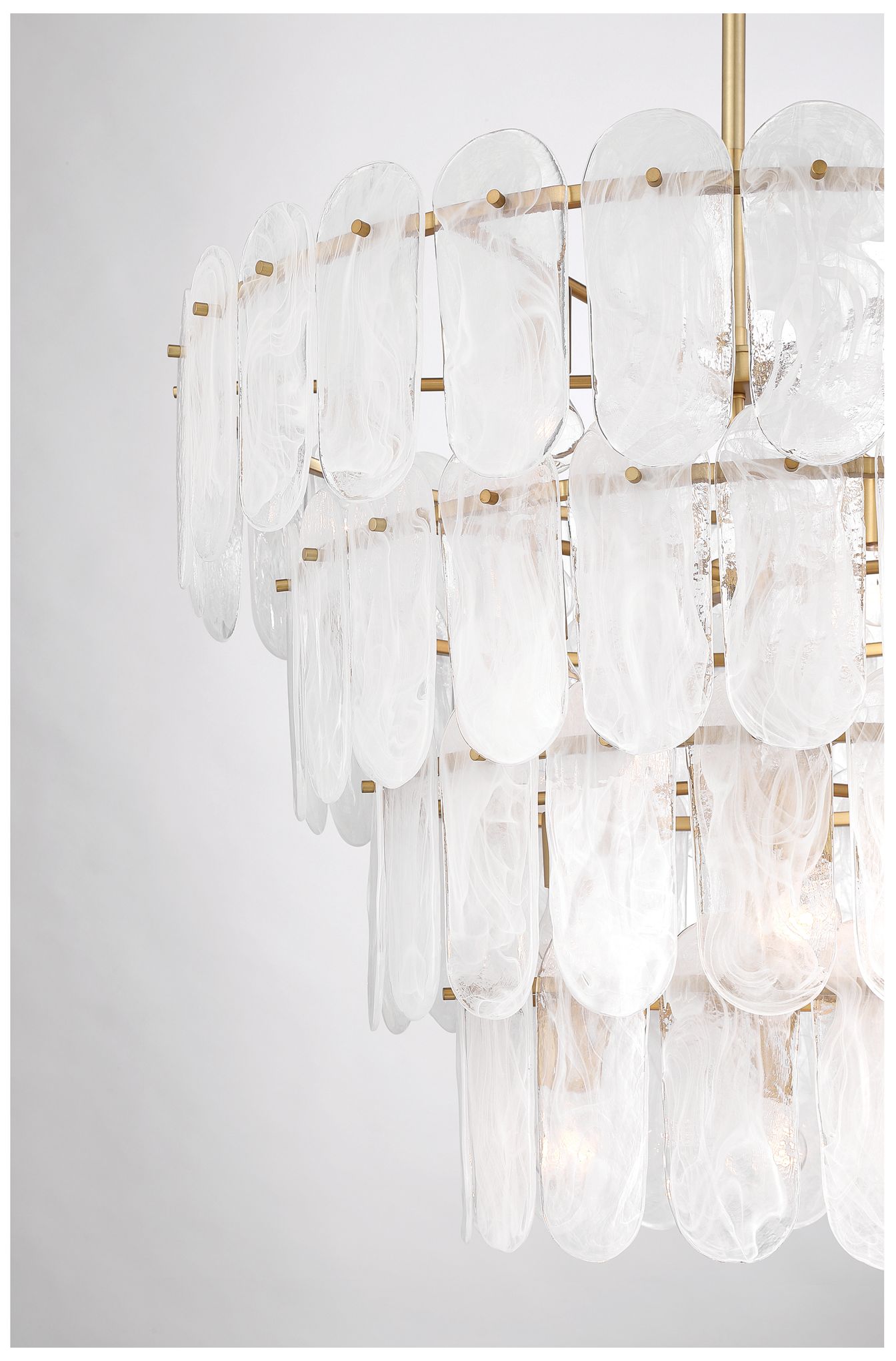 Image 7 Minka Lavery Oldmill 15-Light 37-in Legacy Brass Pendant with Glass Shades more views