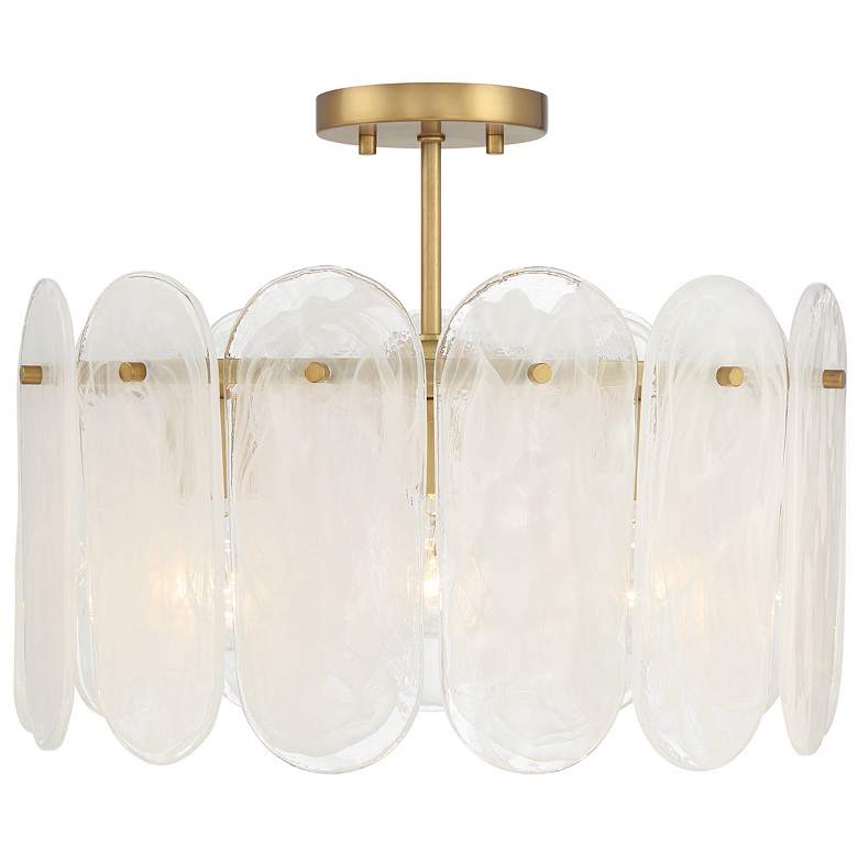 Image 2 Minka-Lavery Oldmill 3-Light 18.25-in Legacy Brass Indoor Semi Flush more views