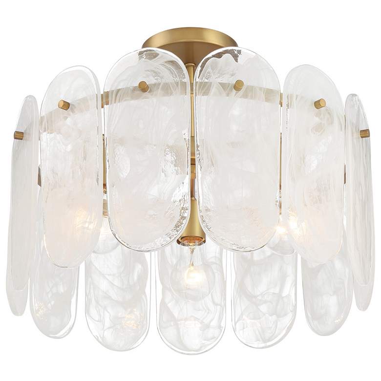 Image 6 Minka-Lavery Oldmill 3-Light 18.25-in Legacy Brass Indoor Semi Flush more views