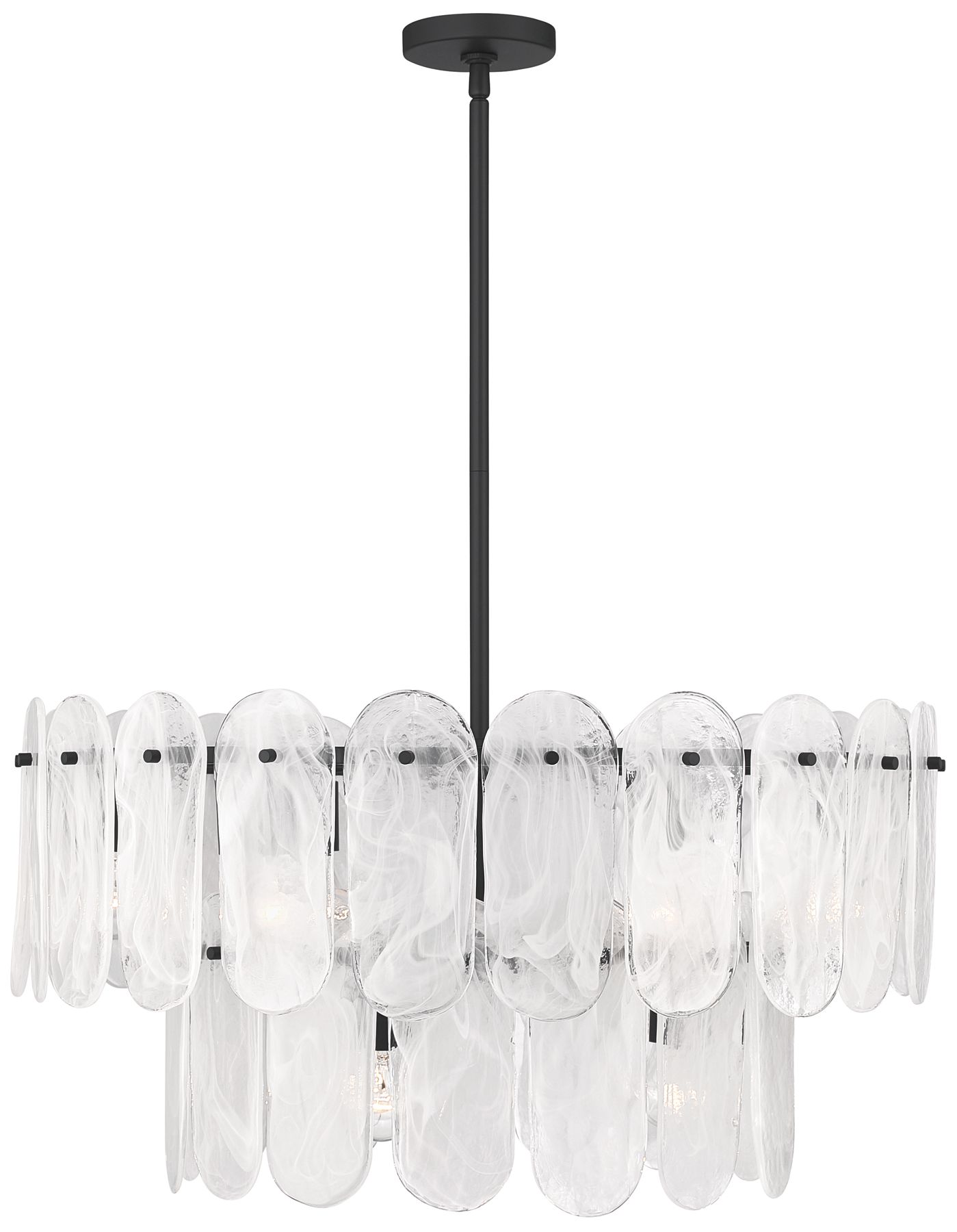 Minka Lavery Oldmill 9-Light 30.25-in Dark Matte Black Pendant with Shades