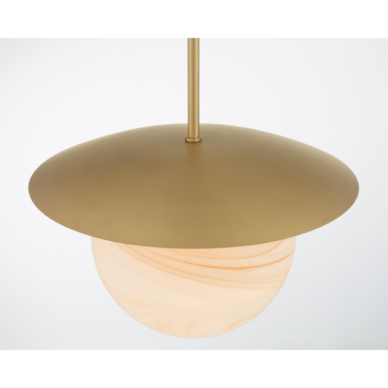 Image 5 Minka Lavery Olenne 1-Light 14-in Legacy Brass Pendant with Glass Shade more views