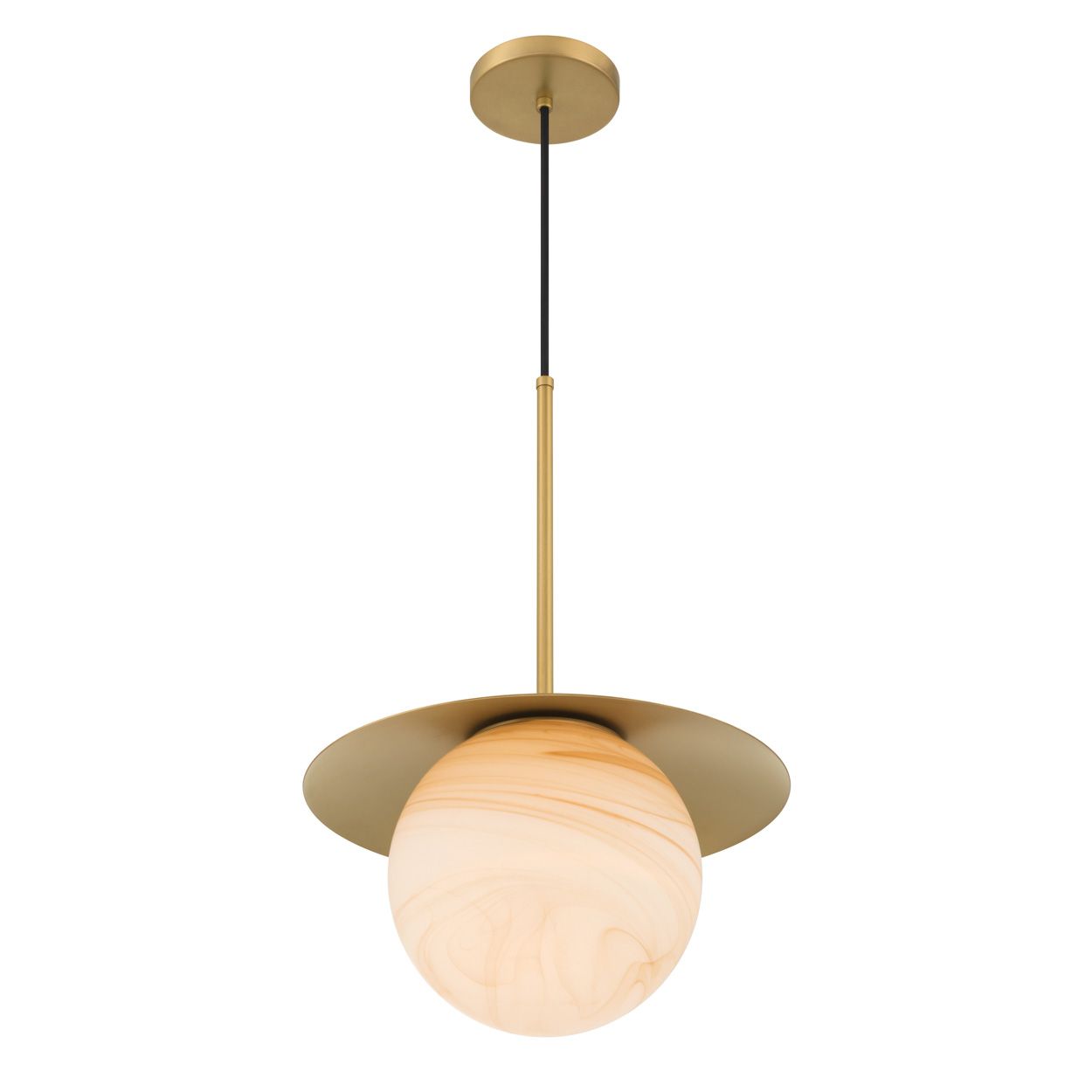 Image 6 Minka Lavery Olenne 1-Light 14-in Legacy Brass Pendant with Glass Shade more views