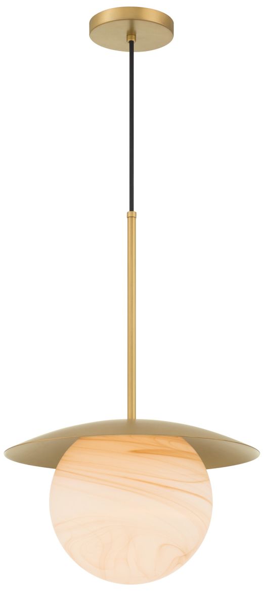 Minka Lavery Olenne 1-Light 14-in Legacy Brass Pendant with Orb Shade