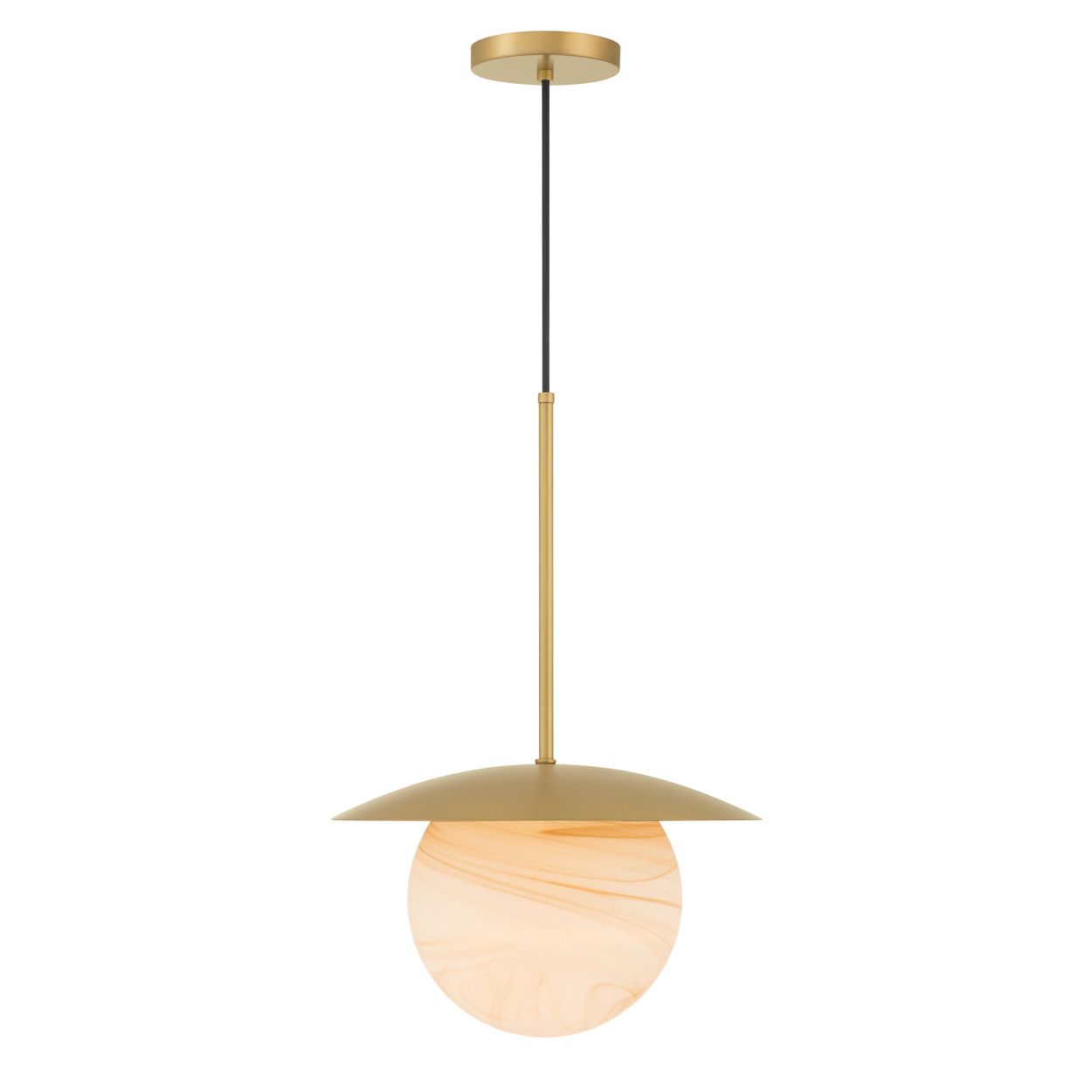 Minka Lavery Olenne 1-Light 14-in Legacy Brass Pendant with Orb Shade