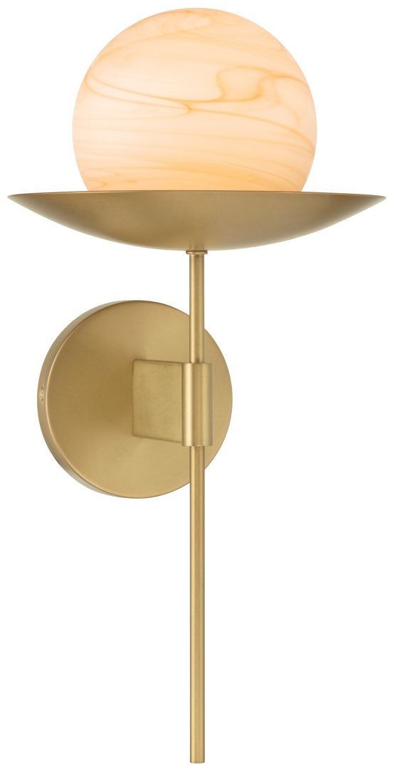 Minka Lavery Olenne 1-Light 9-in Legacy Brass Wall Sconce with Glass Shade