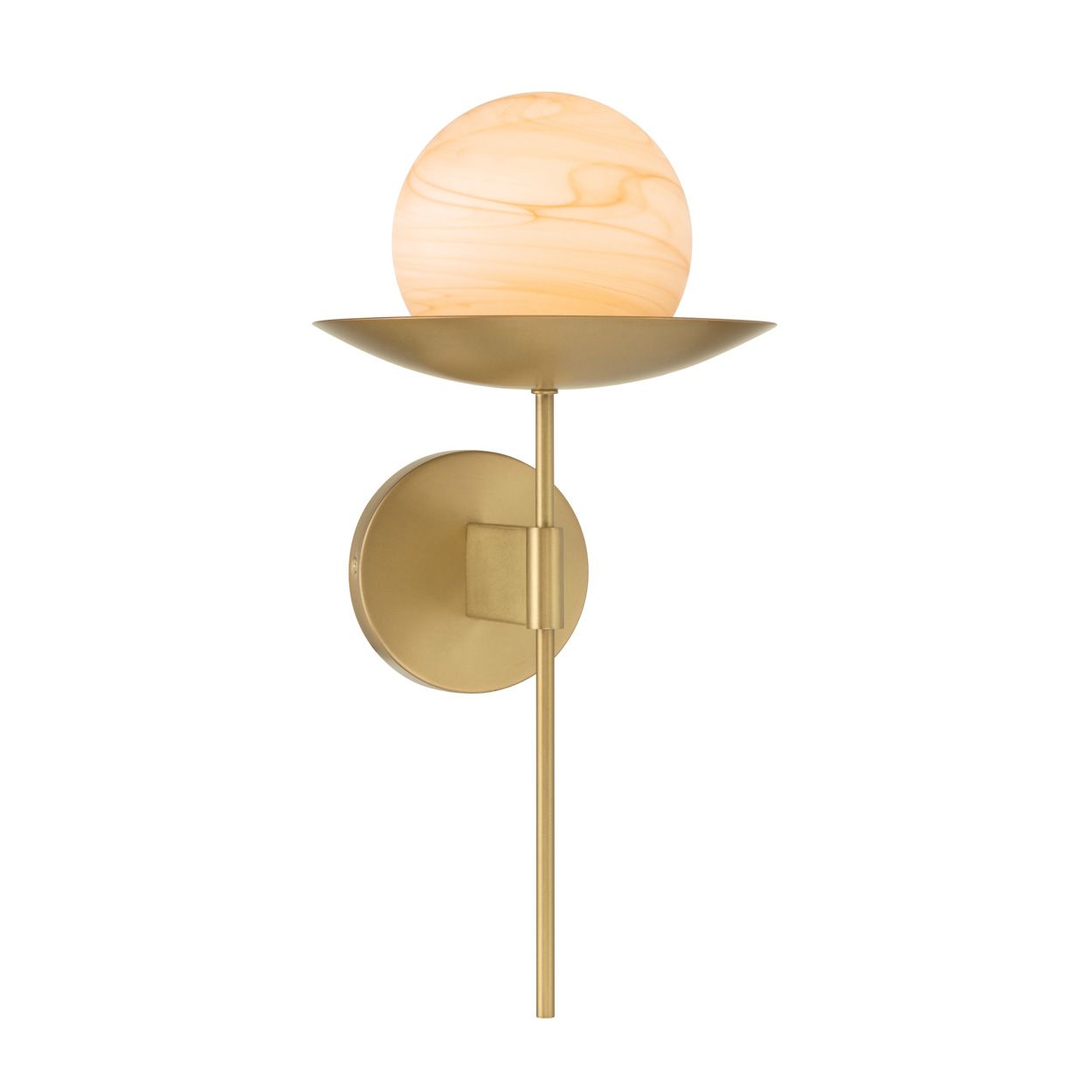 Image 3 Minka Lavery Olenne 1-Light 9-in Legacy Brass Wall Sconce with Orb Shade more views