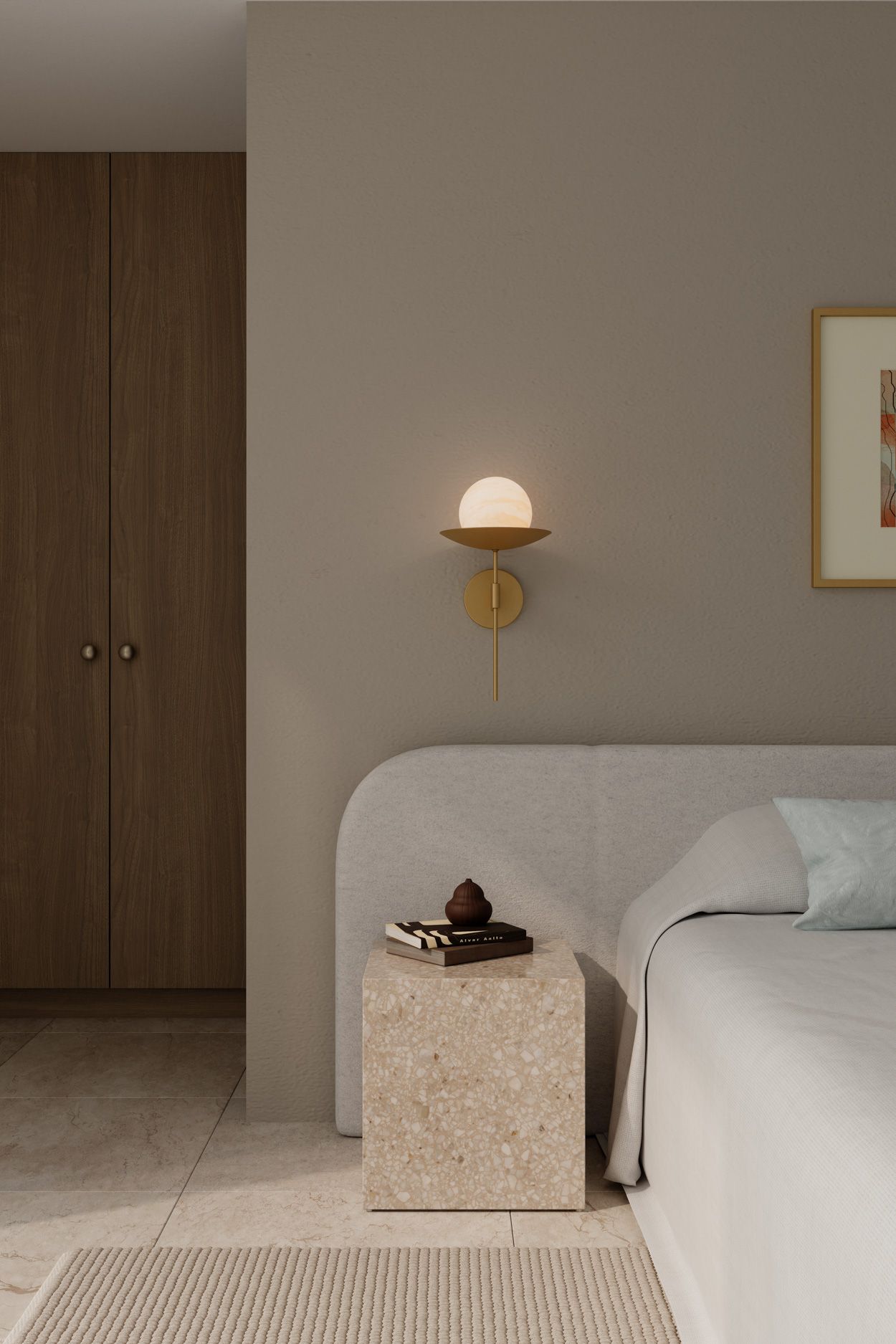 Image 4 Minka Lavery Olenne 1-Light 9-in Legacy Brass Wall Sconce with Orb Shade more views