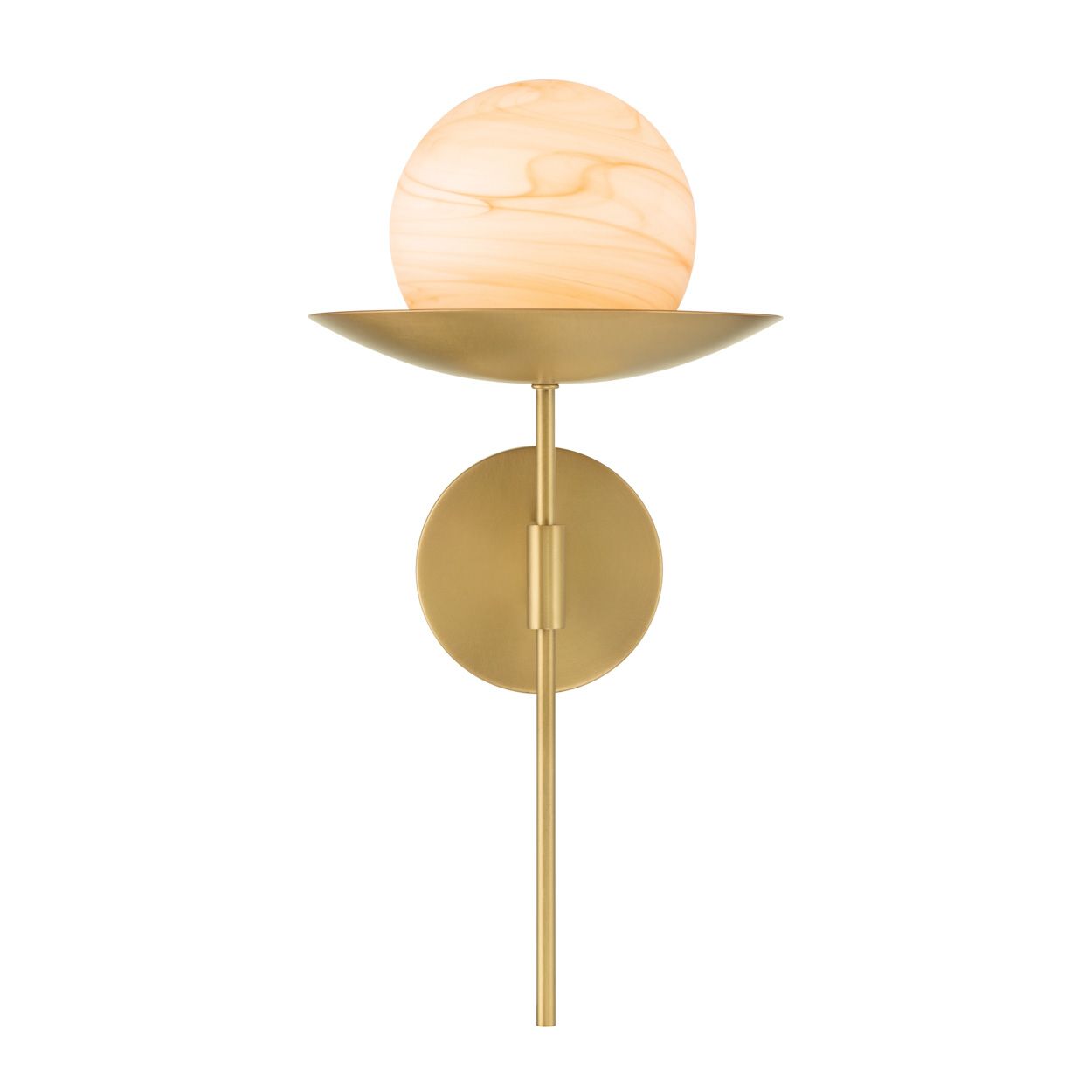 Image 7 Minka Lavery Olenne 1-Light 9-in Legacy Brass Wall Sconce with Orb Shade more views