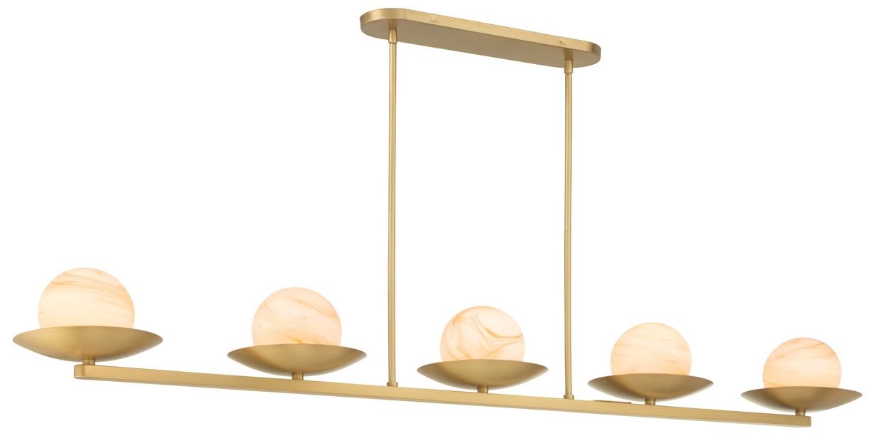 Image 2 Minka Lavery Olenne 5-Light 64-in Brass