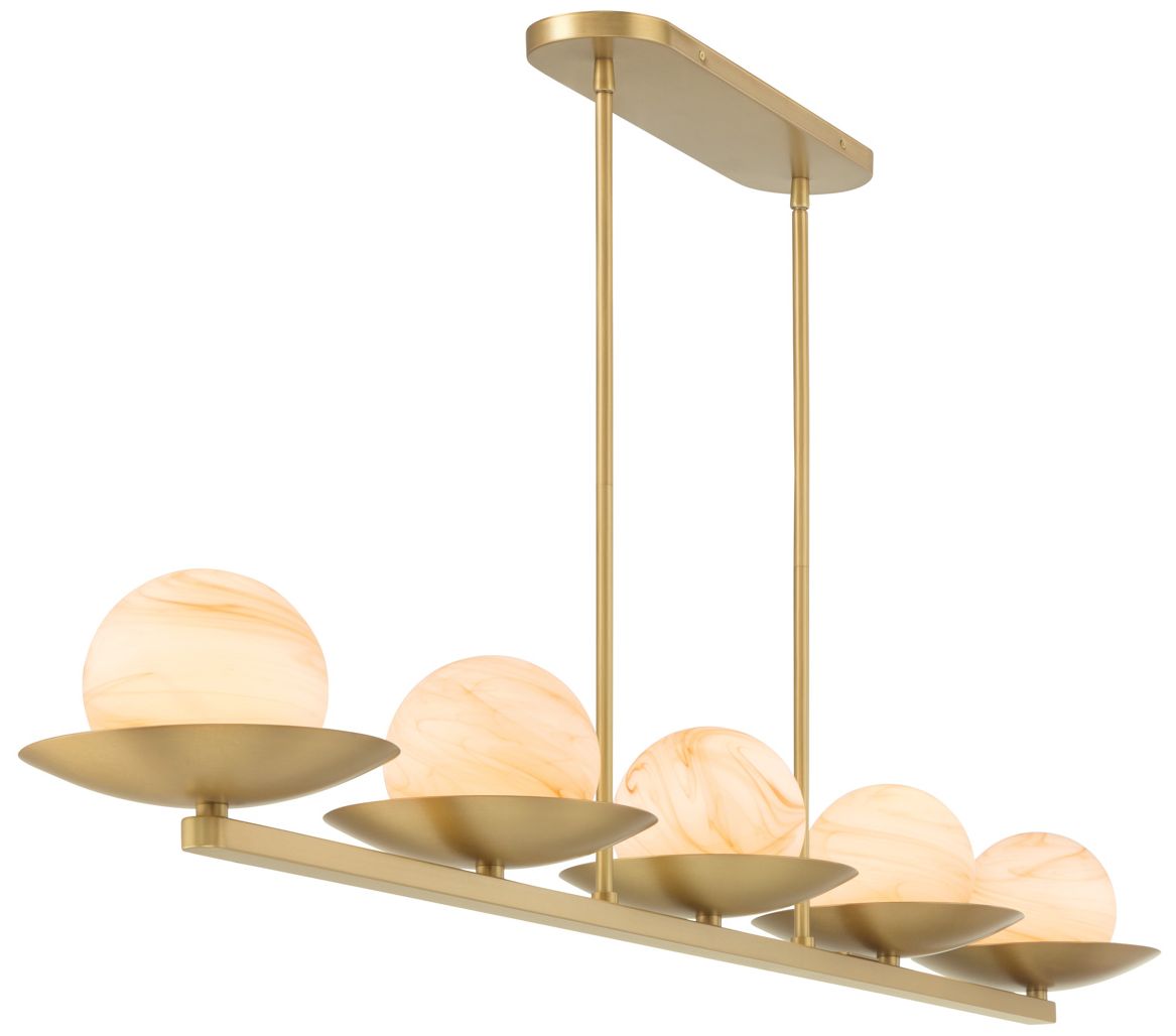 Image 6 Minka Lavery Olenne 5-Light 64-in Brass more views