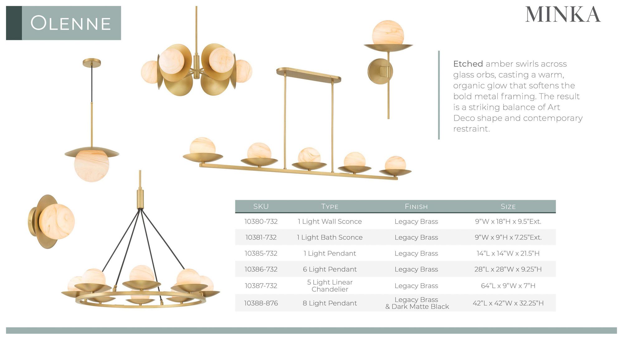 Minka Lavery Olenne 5-Light 64-in Brass