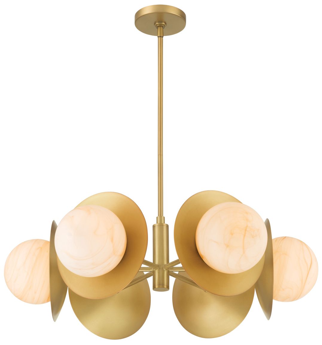 Minka Lavery Olenne 6-Light 28-in Legacy Brass Pendant with Orb Shades