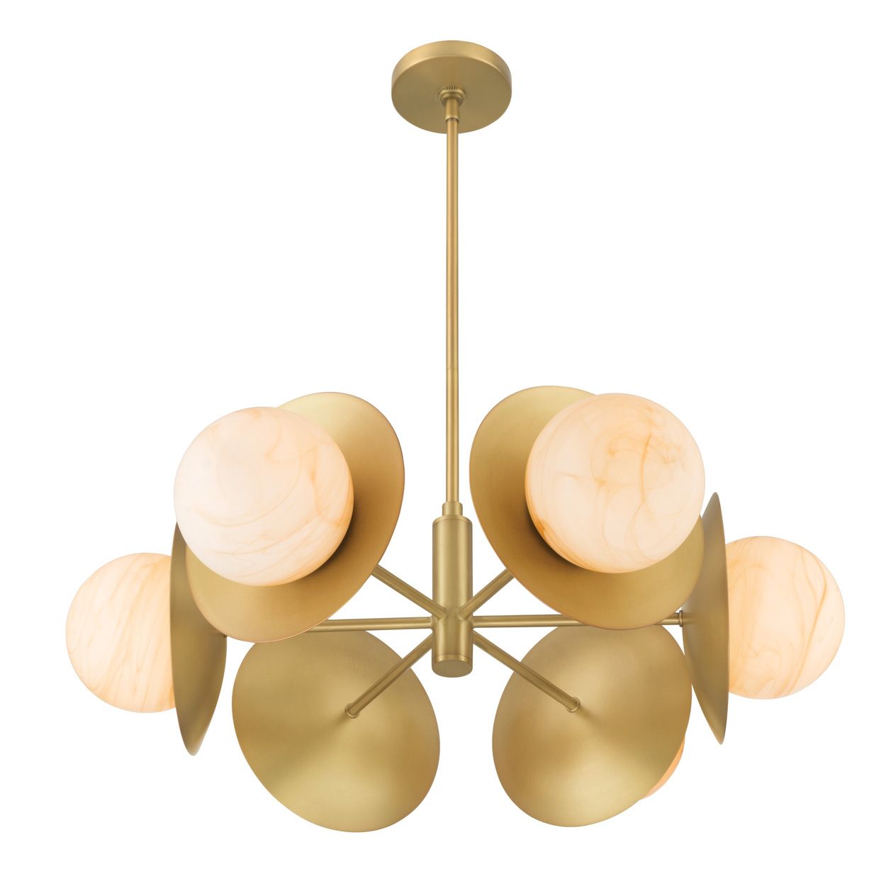 Image 6 Minka Lavery Olenne 6-Light 28-in Legacy Brass Pendant with Orb Shades more views
