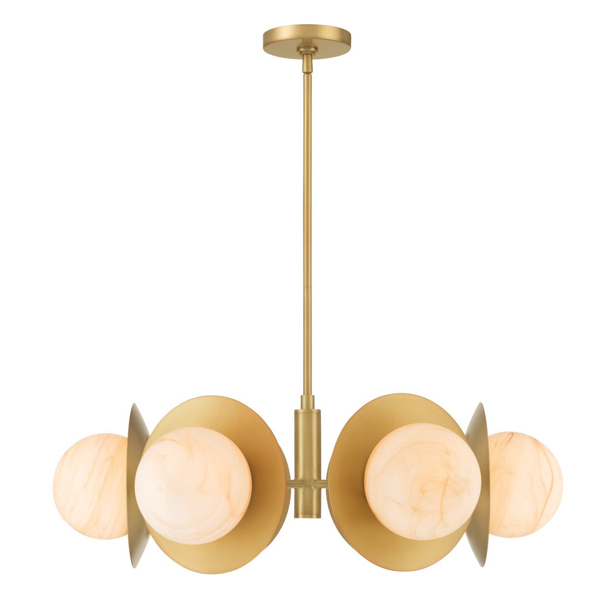 Image 7 Minka Lavery Olenne 6-Light 28-in Legacy Brass Pendant with Orb Shades more views