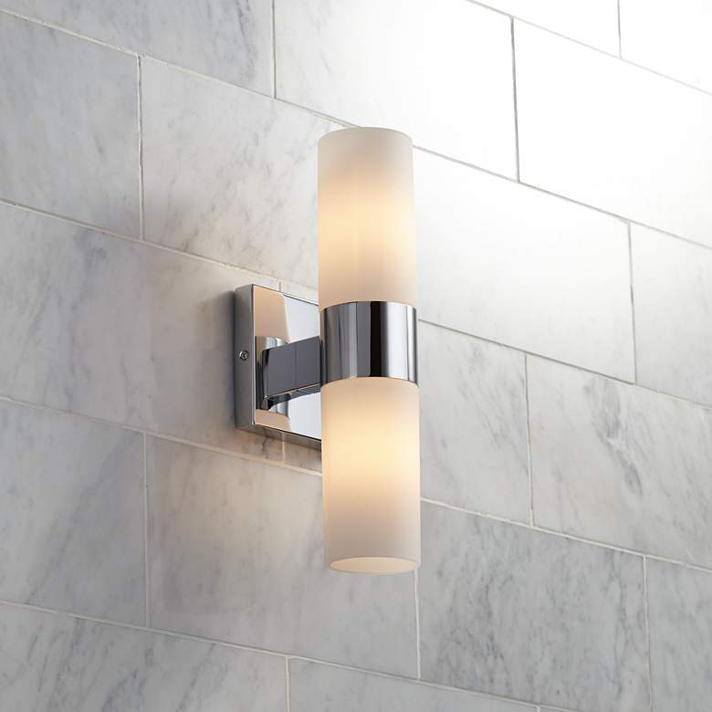 Image 1 Minka Lavery Opal Glass 13 1/2" High Modern Bath Wall Sconce