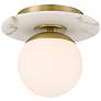 1_Minka-Lavery Orban 9" Wide Soft Brass Faux Alabaster Semi Flush Mount
