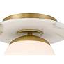 3_Minka-Lavery Orban 9" Wide Soft Brass Faux Alabaster Semi Flush Mount more views