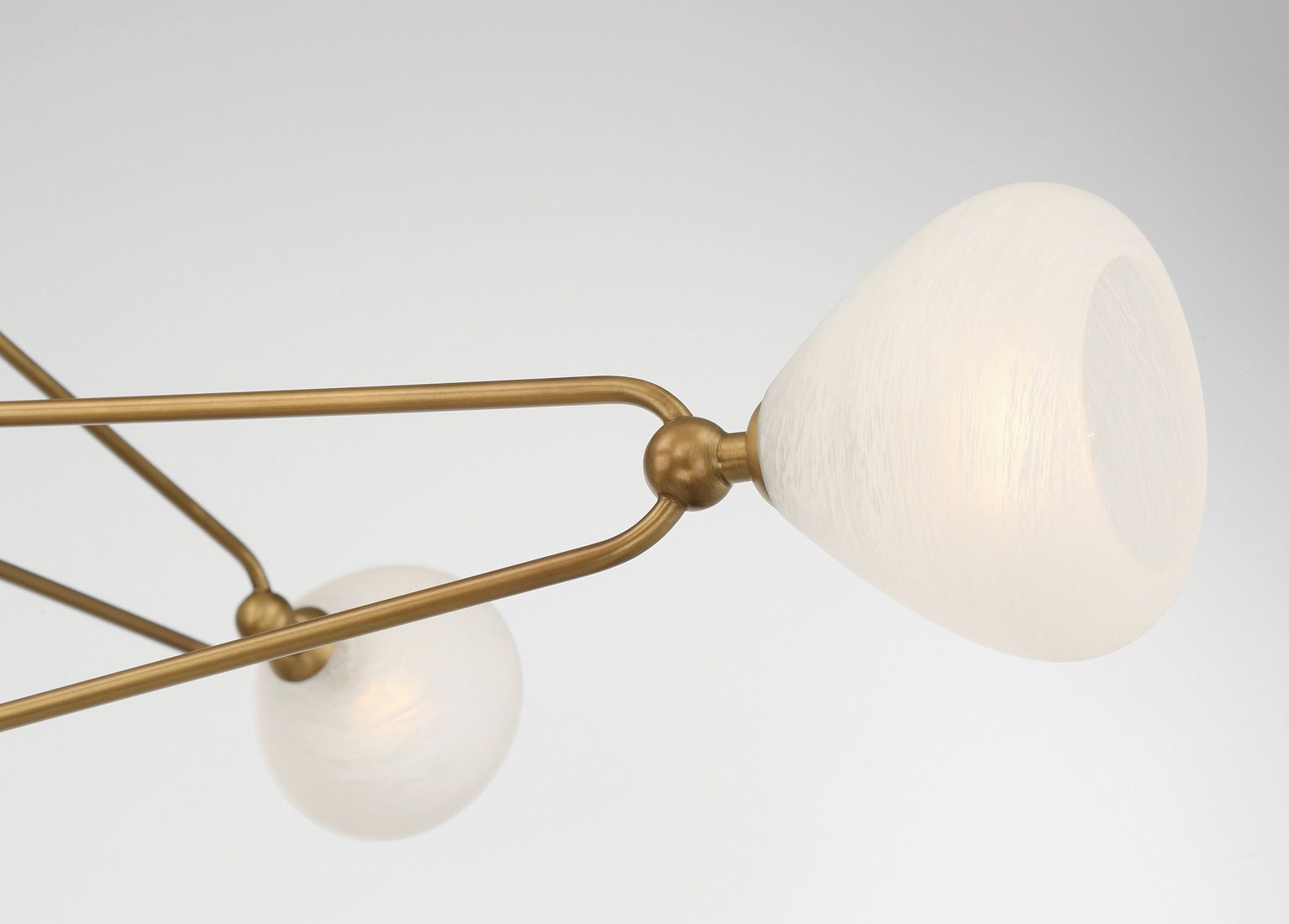 Image 5 Minka-Lavery Orion 4-Light 53-in Legacy Brass Chandelier with Glass Shades more views
