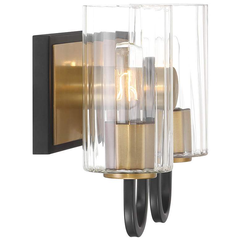 Image 3 Minka Lavery Orla 2-Light 12-in Legacy Brass and Black Indoor Vanity Light more views