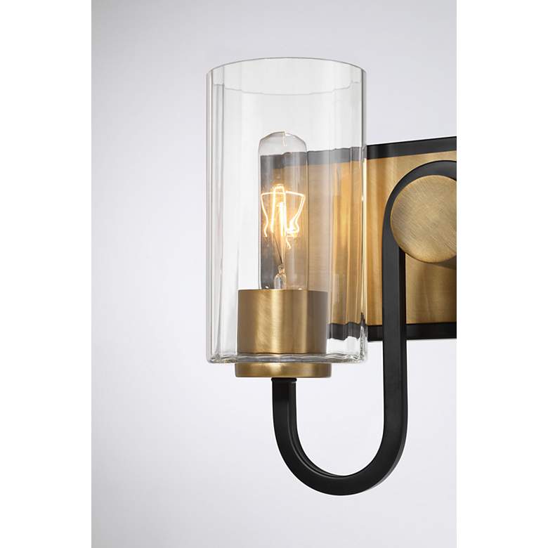 Image 6 Minka Lavery Orla 2-Light 12-in Legacy Brass and Black Indoor Vanity Light more views