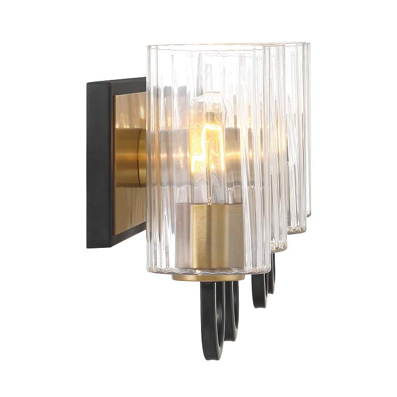 Image 3 Minka Lavery Orla 4-Light 28-in Legacy Brass and Black Indoor Vanity Light more views