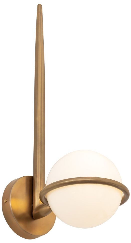 Image 3 Minka Lavery Orstyn 1-Light 8-in Legacy Brass Wall Sconce with Glass Shade more views