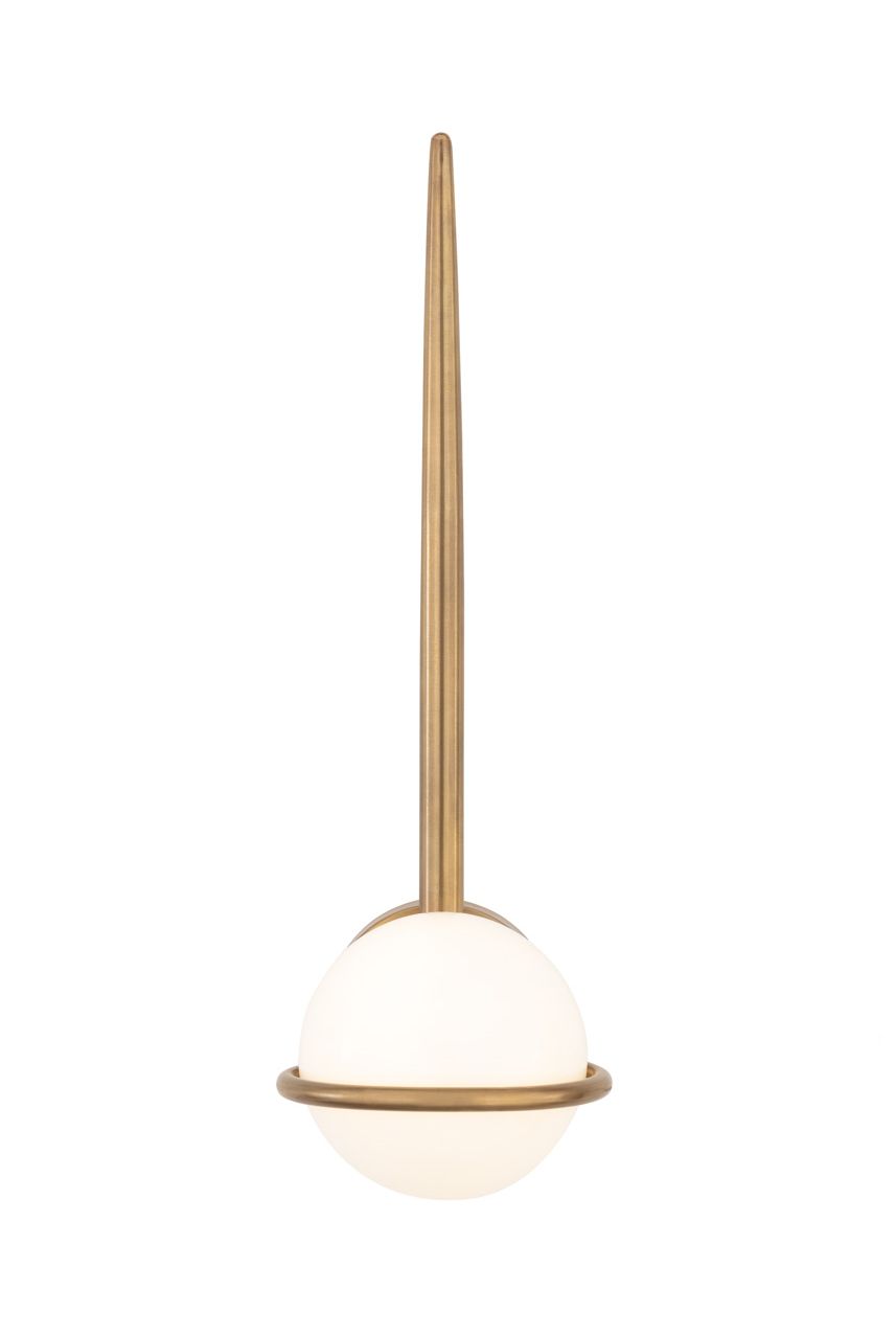 Minka Lavery Orstyn 1-Light 8-in Legacy Brass Wall Sconce with Glass Shade