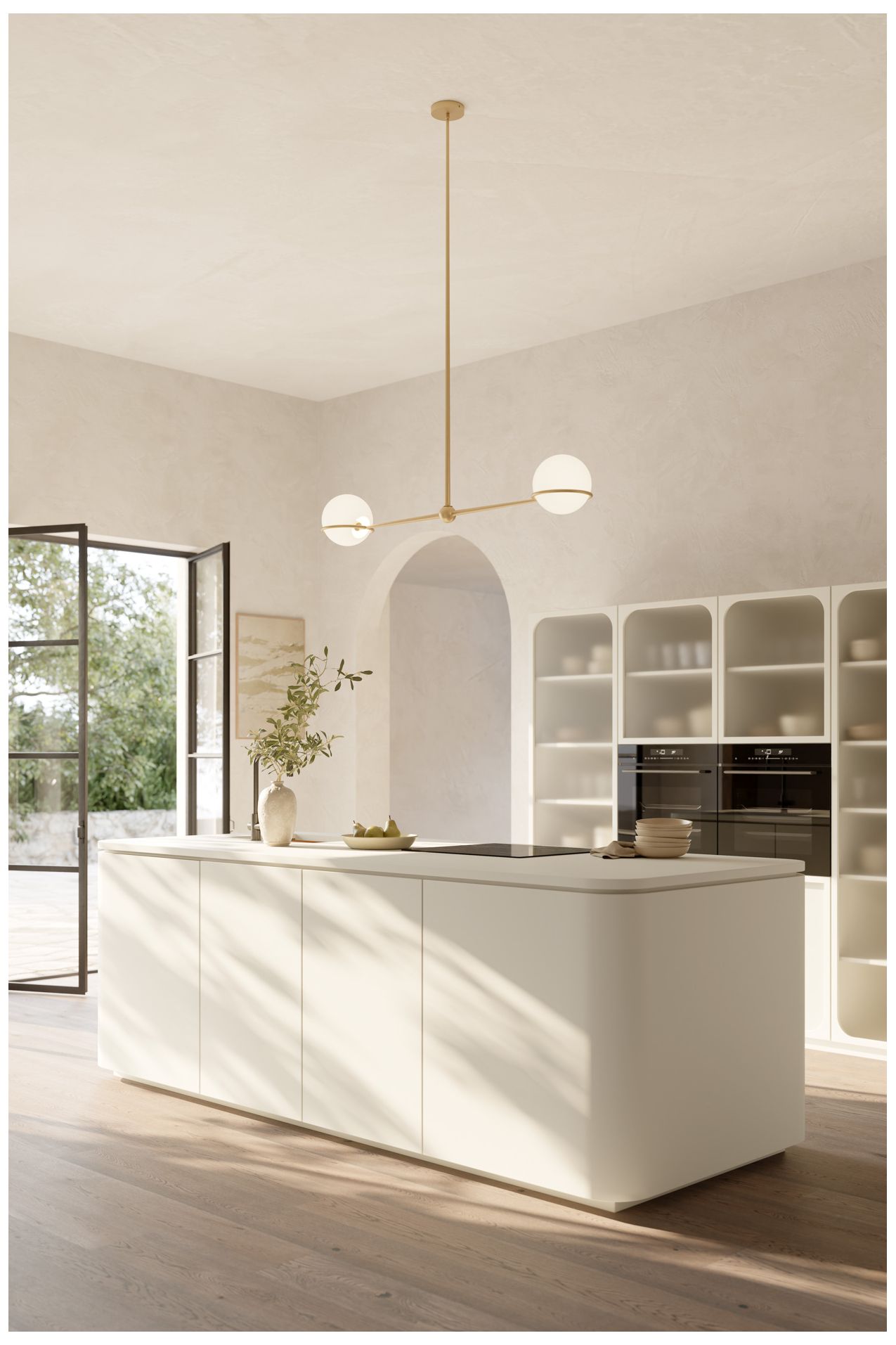 Image 4 Minka Lavery Orstyn 2-Light 52-in Legacy Brass Linear Chandelier with Shade more views