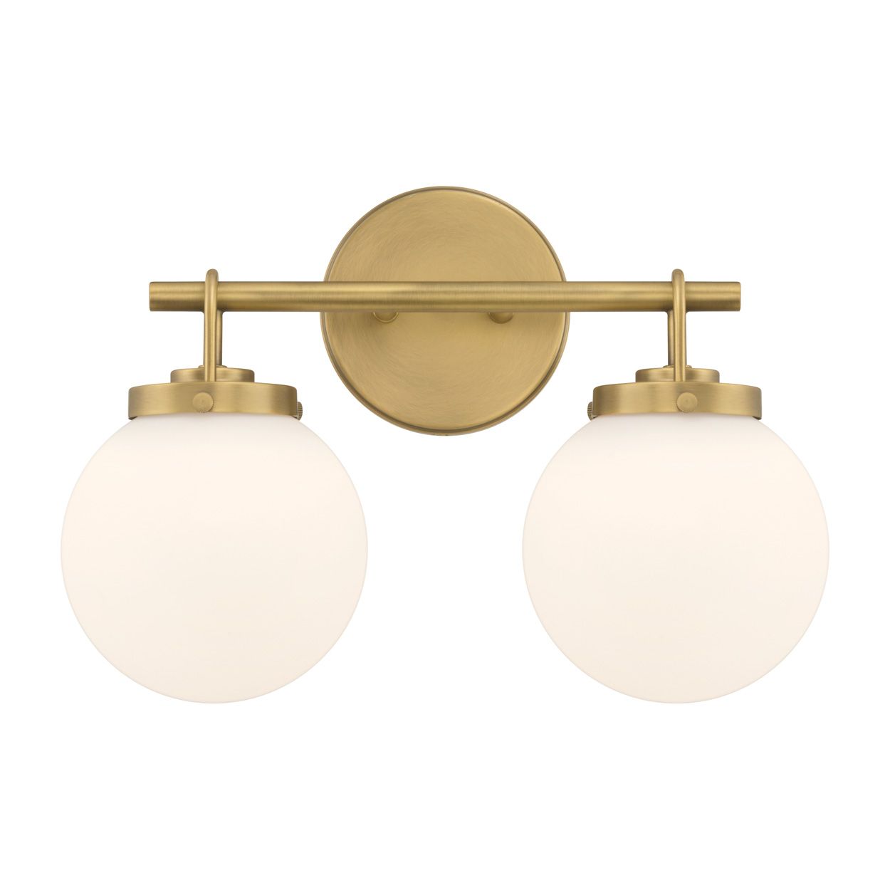 Image 2 Minka Lavery Ortesa 2-Lt 15-in Legacy Brass Vanity Light with Glass Shades more views