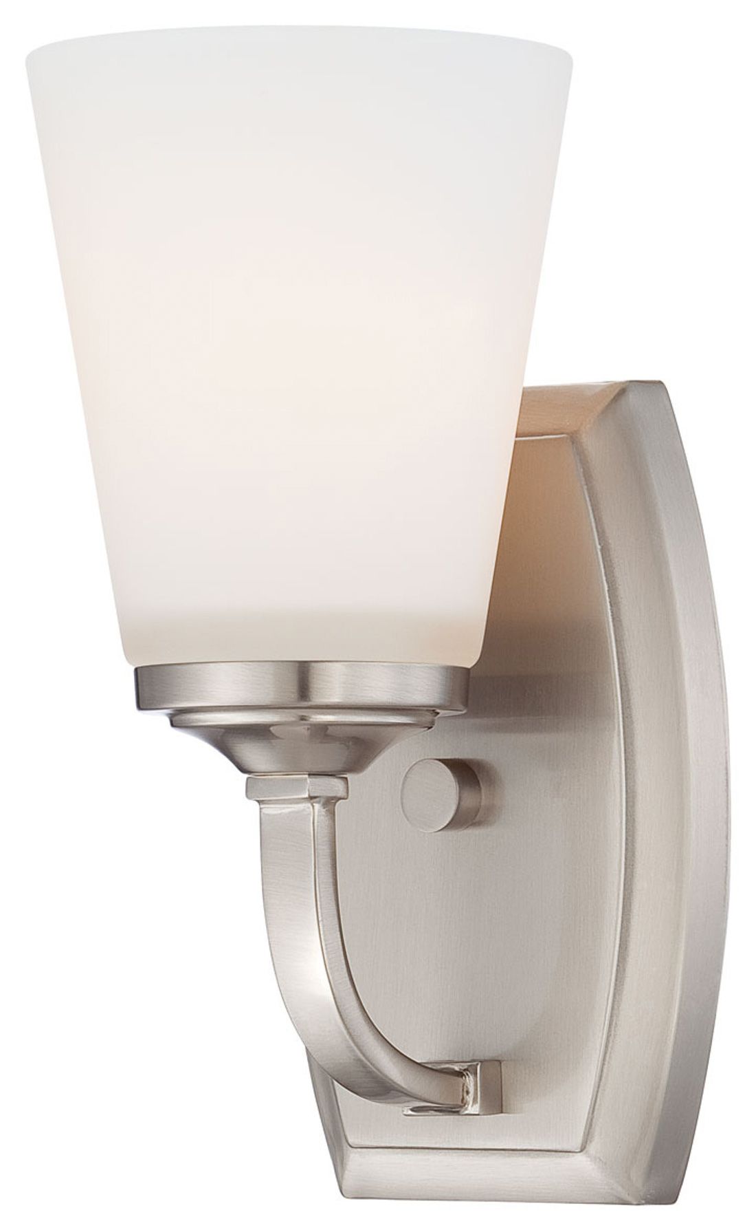 Image 7 Minka-Lavery Overland Park 1-Light Brushed Nickel Vanity Light more views