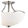 3_Minka Lavery Overland Park 16 1/2" Nickel White Glass Ceiling Light more views