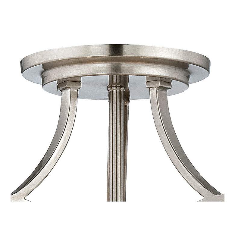 Image 4 Minka Lavery Overland Park 16 1/2" Nickel White Glass Ceiling Light more views