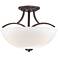 Minka-Lavery Overland Park 16 1/2" Vintage Bronze 3-Light Semi Flush