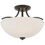 3_Minka-Lavery Overland Park 16 1/2" Vintage Bronze 3-Light Semi Flush more views