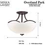6_Minka-Lavery Overland Park 16 1/2" Vintage Bronze 3-Light Semi Flush more views