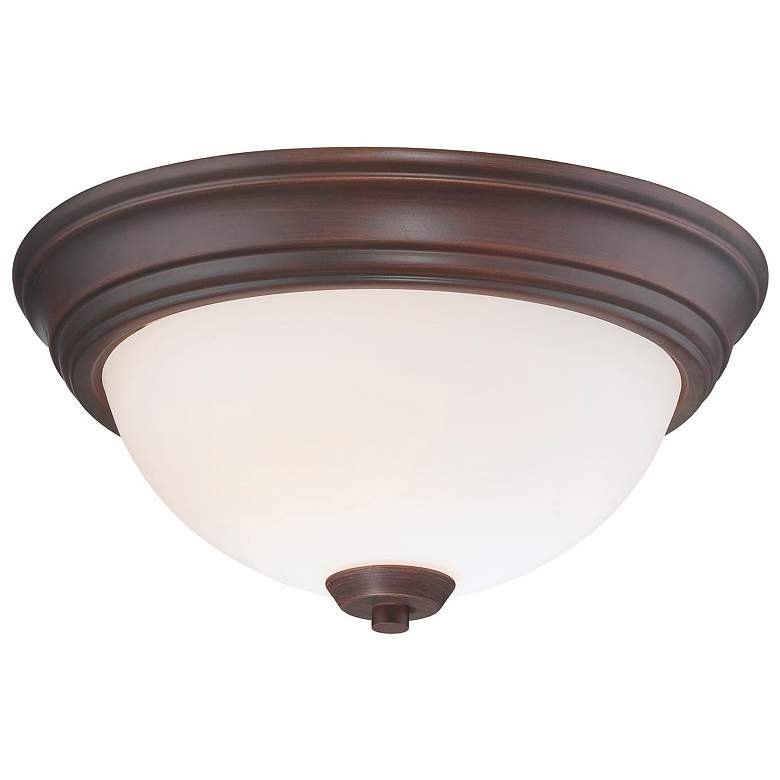 Image 1 Minka-Lavery Overland Park 2-Light Vintage Bronze Flush Mount