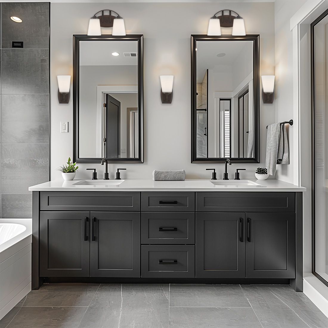 Image 4 Minka-Lavery Overland Park 2-Light Vintage Bronze Vanity Light more views